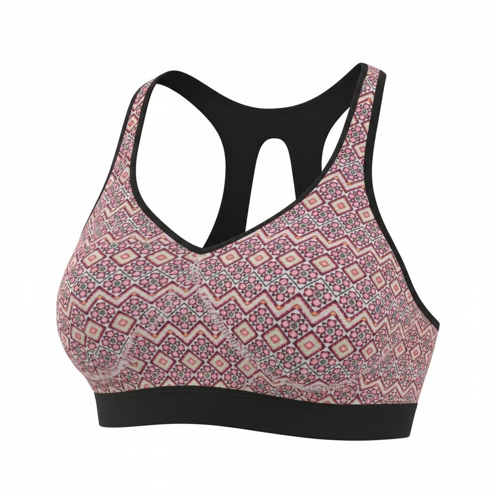 Victoria Sport‎ Womens M Multicolor Geometric Racerback Sports Bra Black